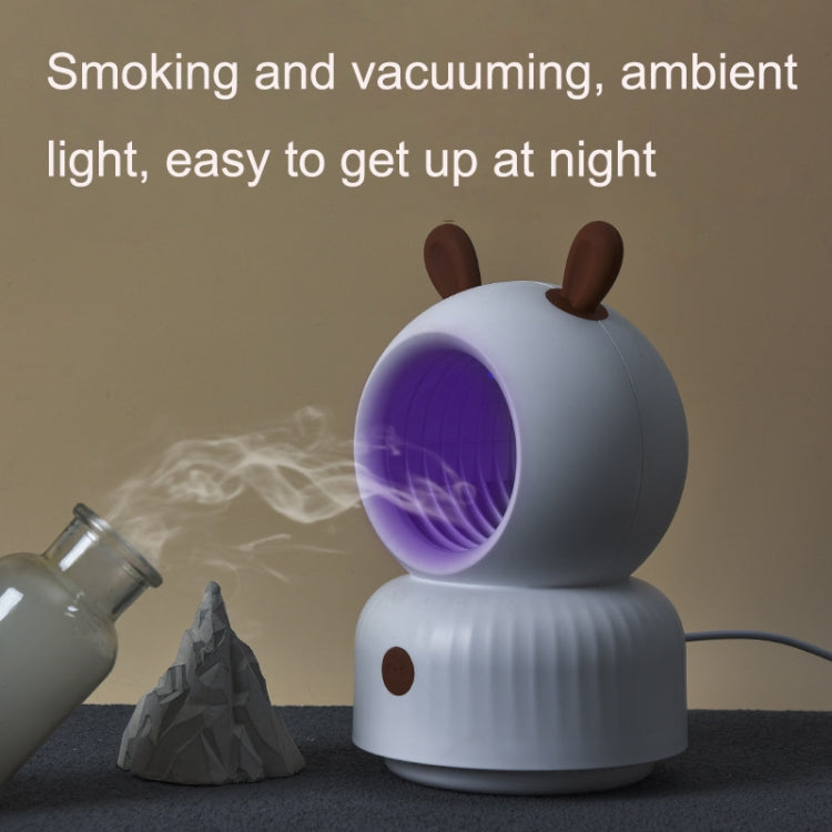JM-008 Lampe anti-moustiques mignonne par inhalation USB, pour la maison, silencieuse, répulsif moustiques, blanc, beige