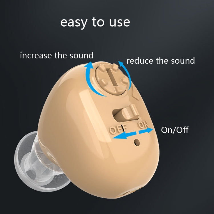Elderly Sound Amplifier Portable Ear Canal Rechargeable Hearing Aid, Specification:, US Plug, EU Plug