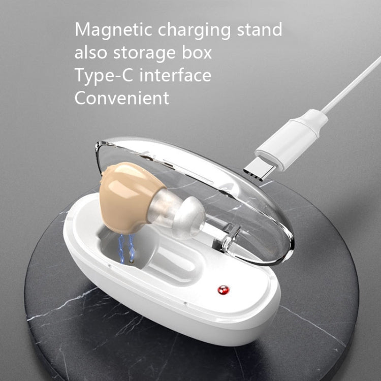 Elderly Sound Amplifier Portable Ear Canal Rechargeable Hearing Aid, Specification:, US Plug, EU Plug