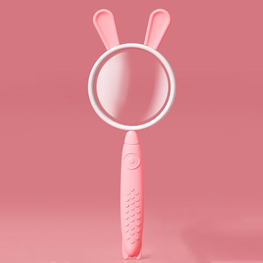 3x Magnifying Glass HD Cartoon Magnifying Glass Toy Gift For Children, Pink Rabbit, Coffee Bear, Blue Kitten, Yellow Deer