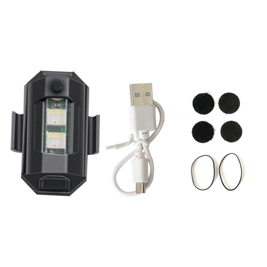 Feux de sécurité pour vélo, moto, avion, drone, recharge USB, 3 couleurs