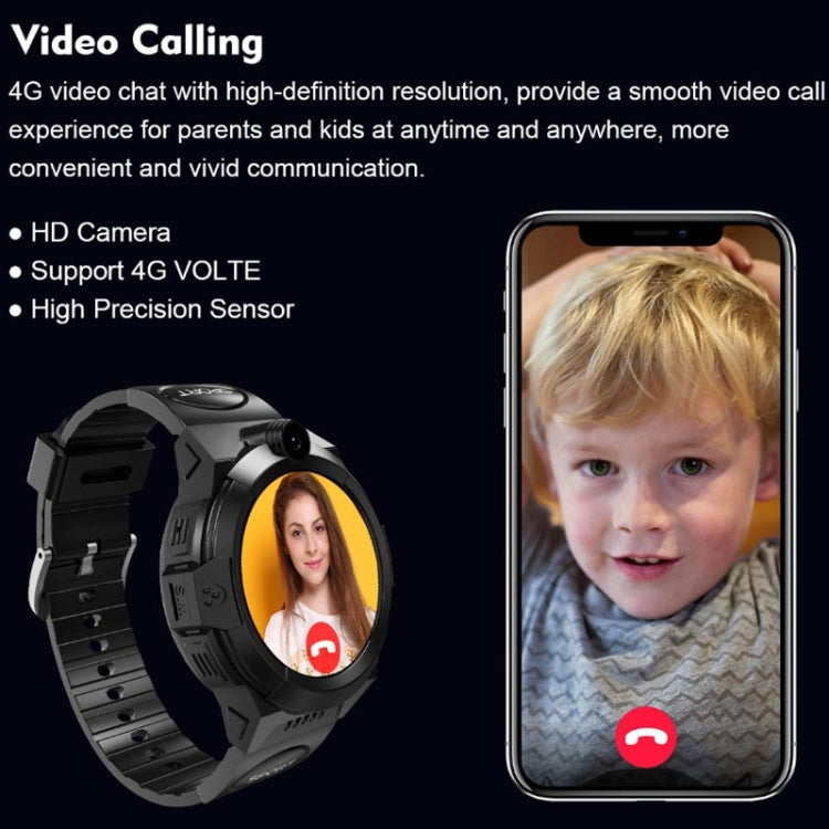 Reloj inteligente LT32 para niños, edición europea, 4G, resistente al agua, táctil, con vídeo y fotografía, GPS, color negro, azul y rojo.