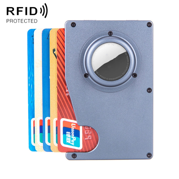 Tracker Card Holder Anti Loss RFID Wallet Card Holder for AirTag, Blue,  Black, Grey, Silver - ORIWHIZ Wallet Series