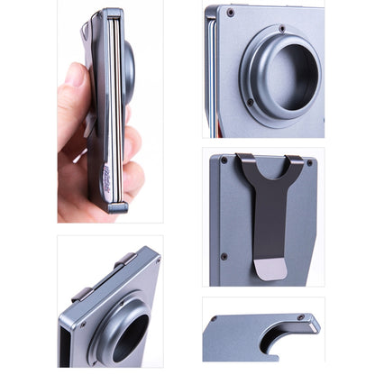 Tracker Card Holder Anti Loss RFID Wallet Card Holder for AirTag, Blue, Black, Grey, Silver