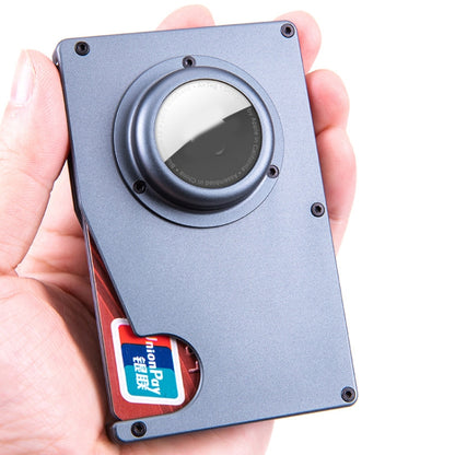 Tracker Card Holder Anti Loss RFID Wallet Card Holder for AirTag, Blue, Black, Grey, Silver