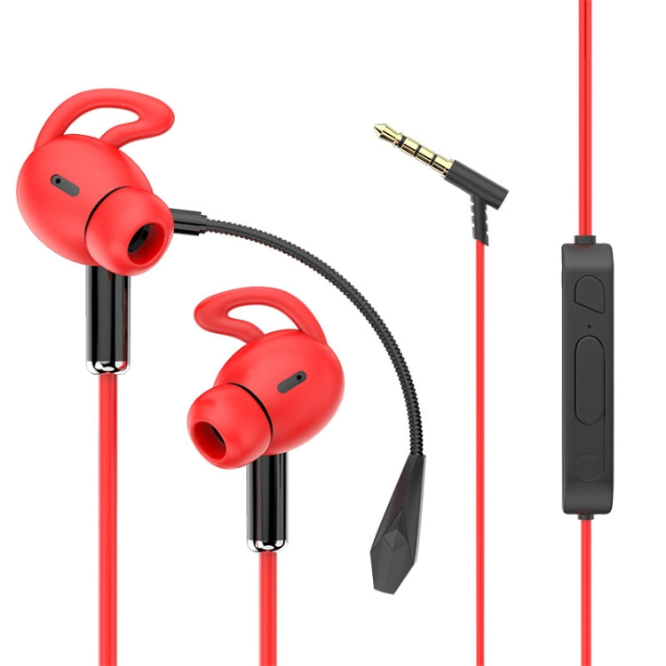 3.5mm Interface Mobile Phone Wire Control Headphones, White, Red, Black