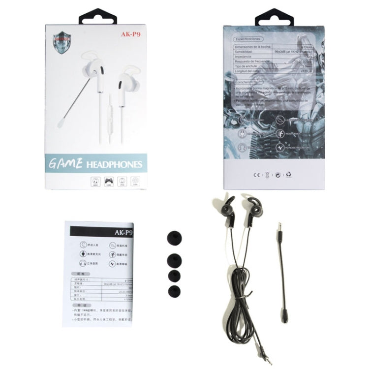 3.5mm Interface Mobile Phone Wire Control Headphones, White, Red, Black
