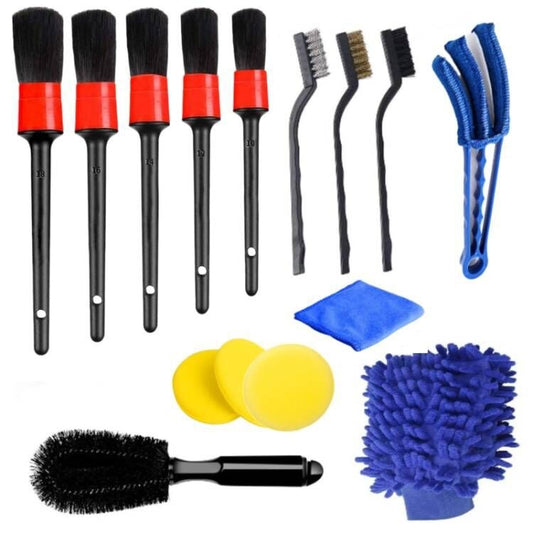 Brosse de nettoyage de voiture Éponge à cire Outil de lavage de voiture, 15 PCS / Set