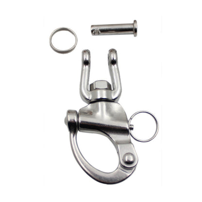 Yachting Sailing Stainless Steel Coil Type Rotary Spring Shackle, 70mm, 87mm, 128mm