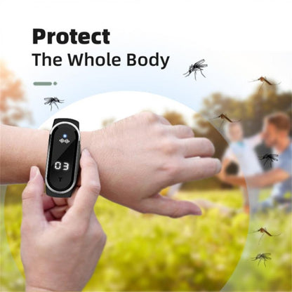 M21  Ultrasonic Mosquito Repellent Bracelet with Step Counter & Clock & Temperature Function