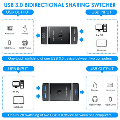 T25 2 In 1 USB3.0 Bidirectional Switch Printer Sharer Splitter