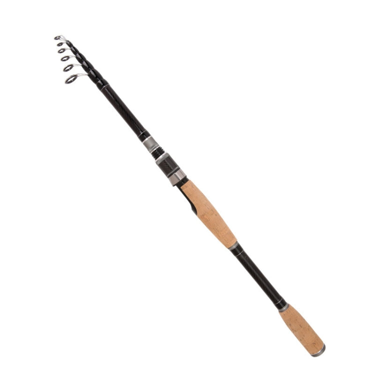 Canne à pêche télescopique en carbone, lancer court, 2,4m, 1,8m, 3,0m