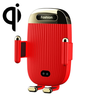 Support de téléphone sans fil pour voiture S18 15 W, noir, rouge, bleu, vert, noir avec support à ventouse, rouge avec support à ventouse, bleu avec support à ventouse, vert avec support à ventouse