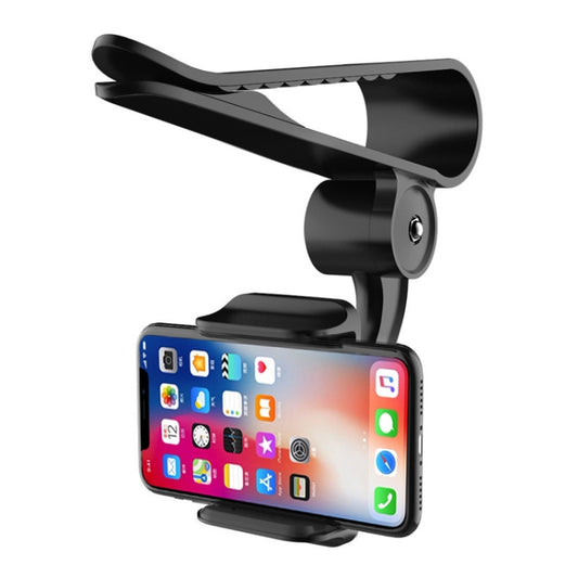 Support de téléphone portable à boucle pour pare-soleil de voiture, noir
