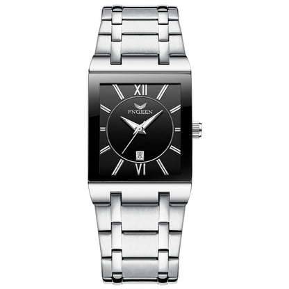 FNGEEN 3627 Waterproof Calendar Men Square Watch, Full Gold Black Surface, Full Gold Gold Surface, Black Belt Rose Shell Black Surface, Black Belt Gold Shell Black Surface, Black Belt Black Shell Black Surface, White Steel White Surface                ...