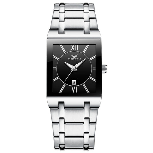 Montre carrée pour homme FNGEEN 3627 avec calendrier étanche, entièrement dorée et noire, entièrement dorée et noire, bracelet noir et coque rose et noire, bracelet noir et coque noire et noire, bracelet noir et coque noire et noire, acier blanc et blanc…
