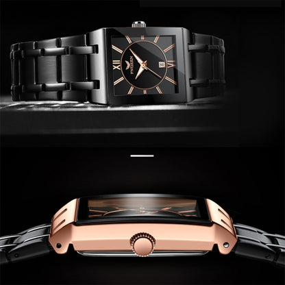 FNGEEN 3627 Waterproof Calendar Men Square Watch, Full Gold Black Surface, Full Gold Gold Surface, Black Belt Rose Shell Black Surface, Black Belt Gold Shell Black Surface, Black Belt Black Shell Black Surface, White Steel White Surface                ...