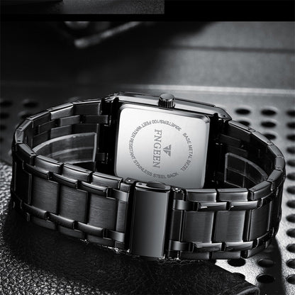 FNGEEN 3627 Waterproof Calendar Men Square Watch, Full Gold Black Surface, Full Gold Gold Surface, Black Belt Rose Shell Black Surface, Black Belt Gold Shell Black Surface, Black Belt Black Shell Black Surface, White Steel White Surface                ...