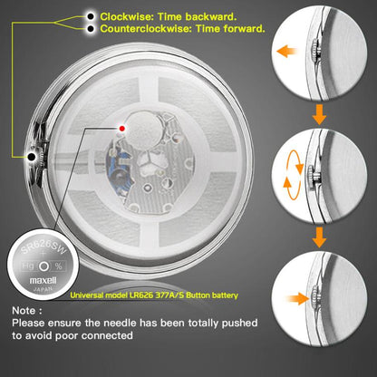 Aluminum Alloy Plating Motorcycle Handlebar Clock, Clock Silver Shell Black Background, Clock Silver Shell White Background, Clock Black Shell White Background, Clock Black Shell Black Background