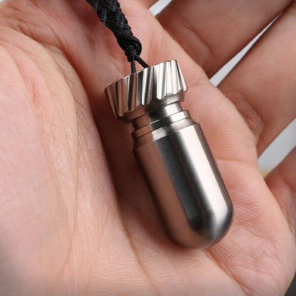 Mini-pilulier portable en titane pur, étanche, avec pot scellé, couleur : couleur primaire, bleu cuit