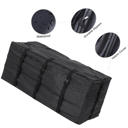 420D Waterproof Cloth Double Zipper 8 Buckle Roof Bag Luggage Bag,Style: Roof Bag+Non-slip Mat, Only Roof Bag, Roof Bag+Non-slip Mat