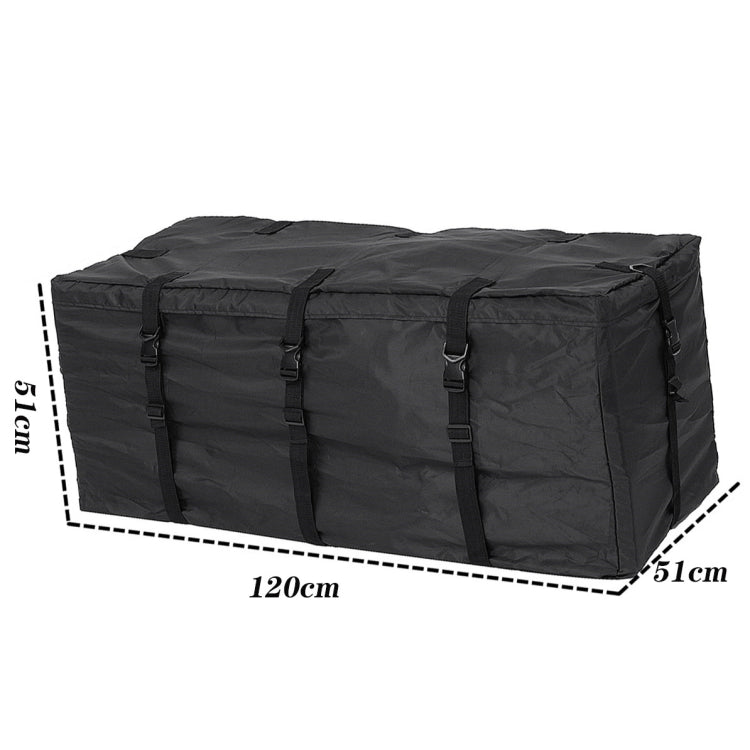 420D Waterproof Cloth Double Zipper 8 Buckle Roof Bag Luggage Bag,Style: Roof Bag+Non-slip Mat, Only Roof Bag, Roof Bag+Non-slip Mat
