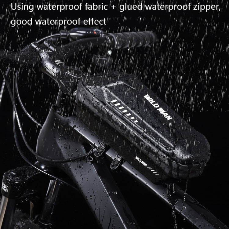 WILD MAN XS5 1L Bicycle EVA Hard Shell Front Beam Bag, XS5 (Black)