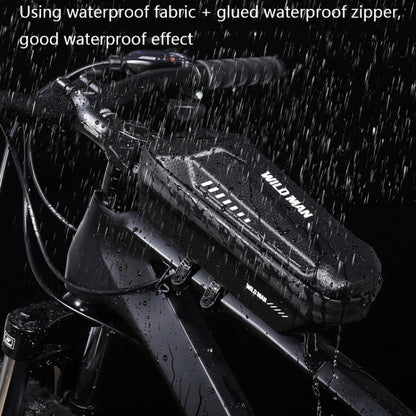 WILD MAN XS5 1L Bicycle EVA Hard Shell Front Beam Bag, XS5 (Black)