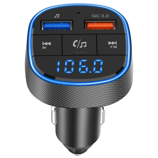 Transmetteur FM de voiture Bluetooth MP3 avec charge rapide QC3.0, Charge rapide QC3.0