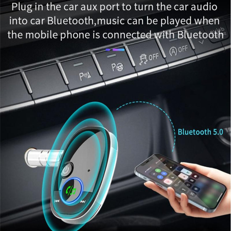 Car Bluetooth Receiver Music Player Wireless Audio Converter, Black