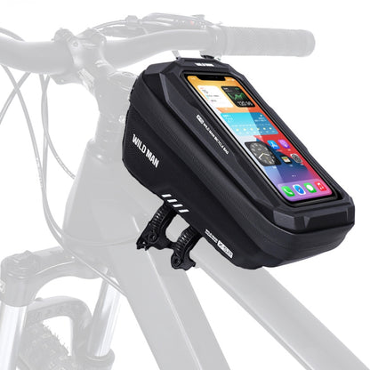 Sacoche de vélo WILD MAN XS2 1L en EVA rigide, imperméable, XS2 (Noir), XS2 (Noir Rouge)