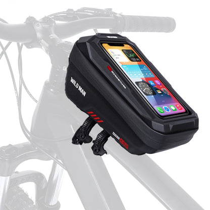 Sacoche de vélo WILD MAN XS2 1L en EVA rigide, imperméable, XS2 (Noir), XS2 (Noir Rouge)