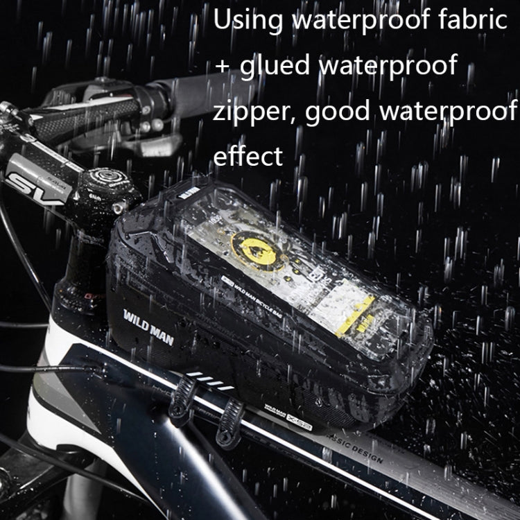 Sacoche de vélo WILD MAN XS2 1L en EVA rigide, imperméable, XS2 (Noir), XS2 (Noir Rouge)