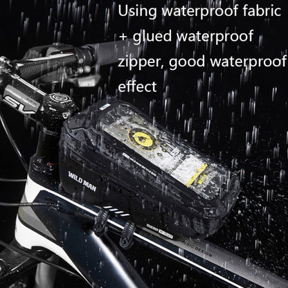 Sacoche de vélo WILD MAN XS2 1L en EVA rigide, imperméable, XS2 (Noir), XS2 (Noir Rouge)