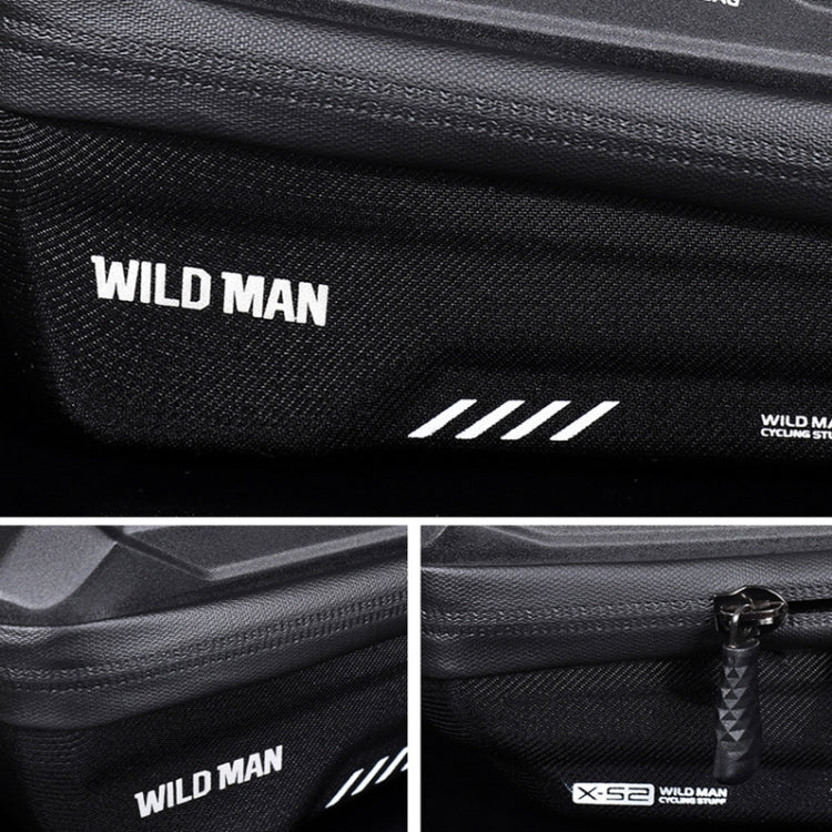 Sacoche de vélo WILD MAN XS2 1L en EVA rigide, imperméable, XS2 (Noir), XS2 (Noir Rouge)