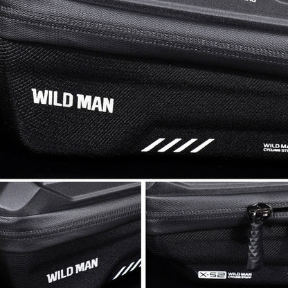 Sacoche de vélo WILD MAN XS2 1L en EVA rigide, imperméable, XS2 (Noir), XS2 (Noir Rouge)