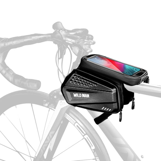 Sacoche de Cadre Avant de Vélo Multifonctionnelle WILD MAN ES6 1,2L, ES6 (Noir)