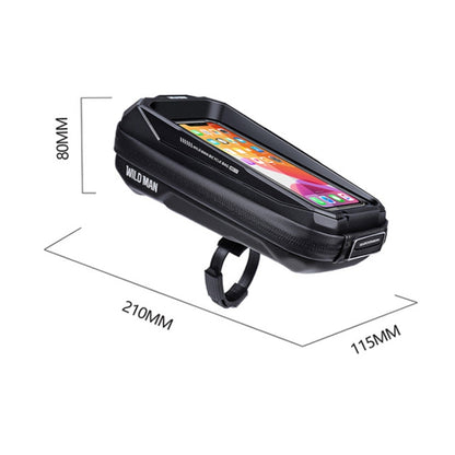 WILD MAN MS33 0.6L Mountain Bike Hard Shell Phone Touch Screen Handlebar Bag, MS33