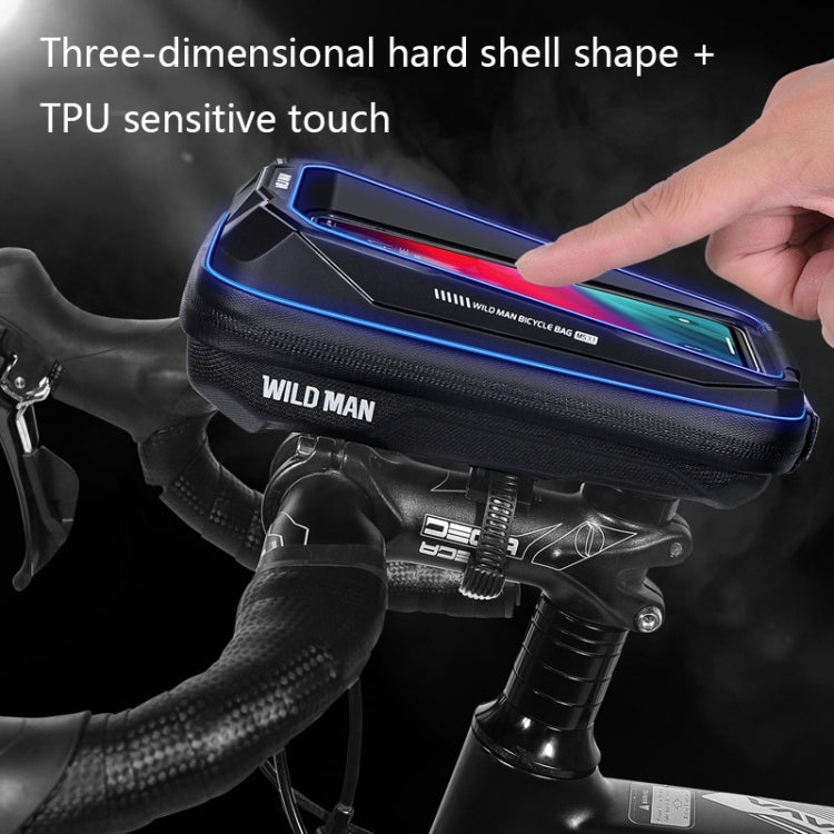 WILD MAN MS33 0.6L Mountain Bike Hard Shell Phone Touch Screen Handlebar Bag, MS33