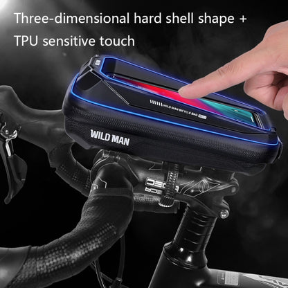 WILD MAN MS33 0.6L Mountain Bike Hard Shell Phone Touch Screen Handlebar Bag, MS33