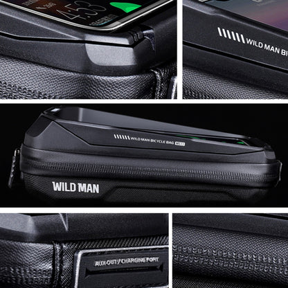WILD MAN MS33 0.6L Mountain Bike Hard Shell Phone Touch Screen Handlebar Bag, MS33
