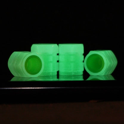 4pcs / Set Luminous Tire Valve Cap Electric Motorcycle Vacuum Tire Valve Cover, Style: Split Effect, 4pcs /Set Split Effect