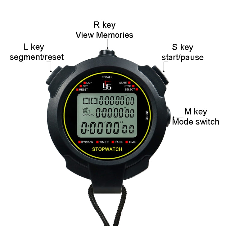 Chronomètre d'entraînement et de compétition YS, Style :, YS-760 60 mémoires (Noir), YS-7120 120 mémoires (Noir), YS-7100 100 mémoires (Noir), YS-710 10 mémoires (Noir), YS-730 30 mémoires (Noir)