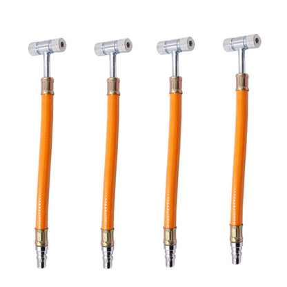 4 PCS Tire Double-head Air Nozzle Car Motorcycle Bicycle Air Nozzle, T-shaped Hose