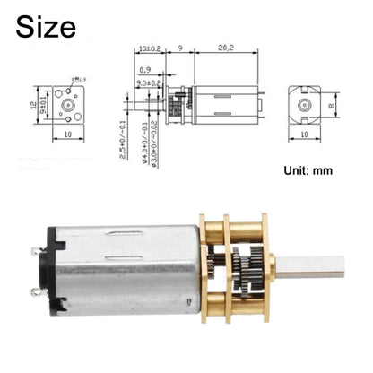 GM12-N30VA DC12V 100RPM Micro High Torque Permanent Magnet Gear Motor