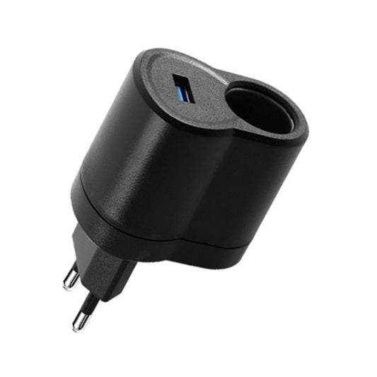 Convertidor de corriente para coche con toma de encendedor de cigarrillos para el hogar. Especificaciones del enchufe: enchufe británico, enchufe europeo, enchufe estadounidense.