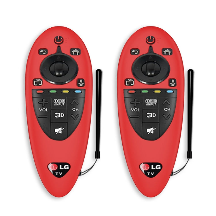 2 PCS Remote Control Dustproof Silicone Protective Cover For LG AN-MR500 Remote Control, Black, Blue, Red, Night Light Blue, Night Light Green