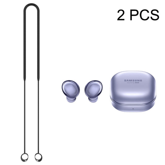 2 PCS Bluetooth Earphone Silicone Anti-Lost Cord For Samsung Glaxy Buds Pro, Black, Blue, Red, White