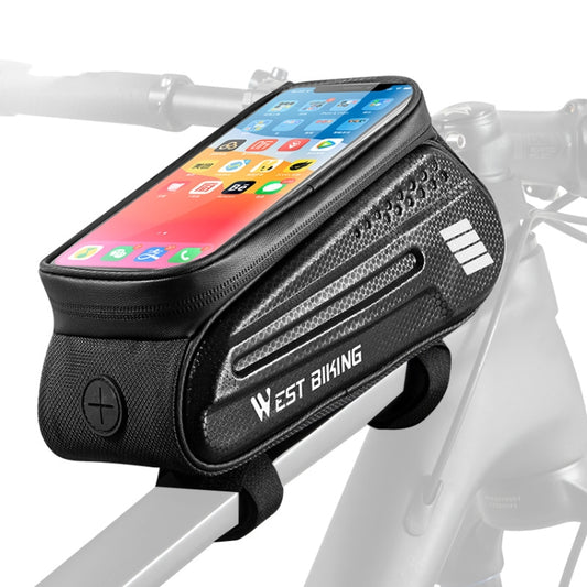 WEST BIKING Sac de Cadre Rigide pour Vélo avec Écran Tactile pour Téléphone Portable