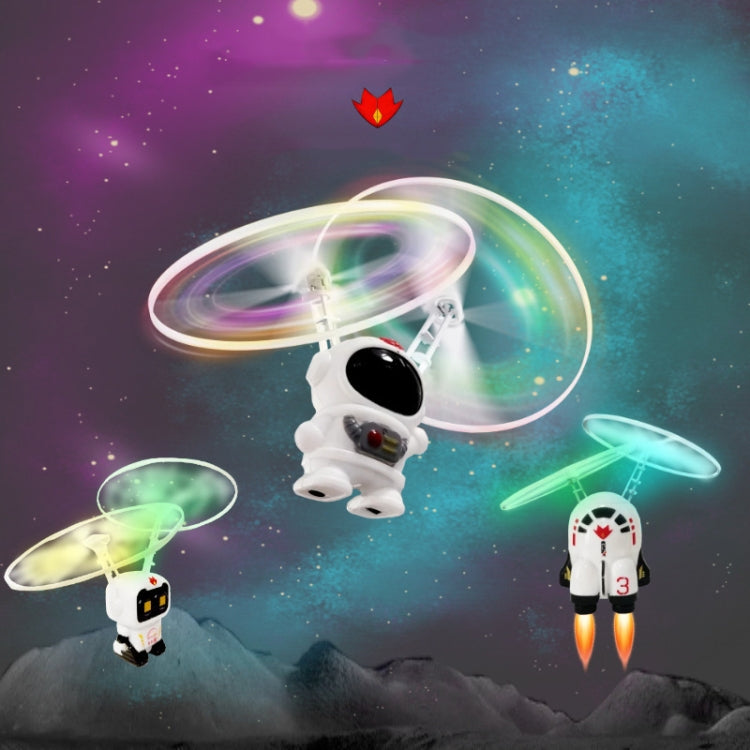 Jouet Lumineux pour Enfants en Acier à Induction, Gyroscope de Robot Aéronef, Astronautes Bleus, Astronaute Rose, Astronautes Blancs, Vaisseau Spatial Cosmique, Explorateur Cosmique